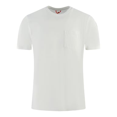 Parajumpers Basic Tee Brusttasche Weißes T-Shirt