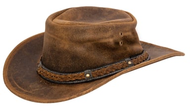 Cowboyhut Aussie aus echtem Leder