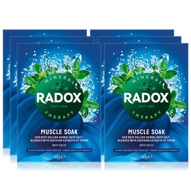 Radox Mineral Therapy Muscle Soak Herbal Bath Salt 400g, 6 Pack