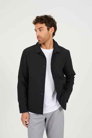 Black Seersucker Shacket