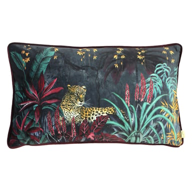 Evans Lichfield Zinara Leopard Rechteckiger Paspel-Kissenbezug