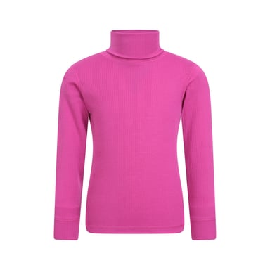 Mountain Warehouse - "Talus" Oberteil Rollkragen für Kinder Langärmlig (Leuchtend Rosa)