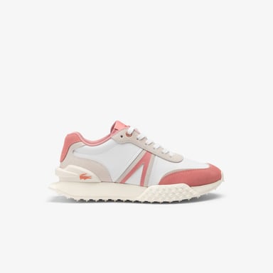 Women's Lacoste L-Spin Deluxe Trainers in White pink