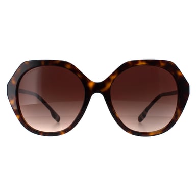 Burberry Round Womens Dark Havana Braun Gradient BE4375