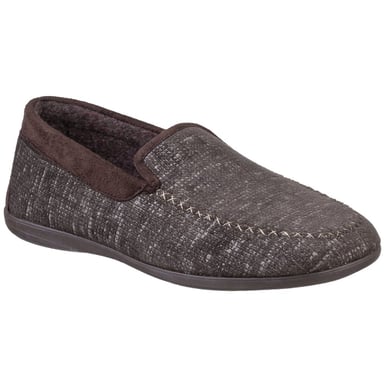 Cotswold Herren Stanley Moc Toe Full Slipper (Braun)