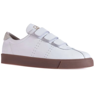 Superga Womens/Ladies 2870 Sport Club S Contrast Detail Leder Turnschuhe (Weiß/Beige Gesso)