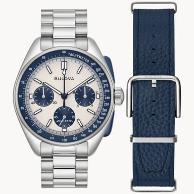 Bulova Lunar Pilot Silber Herren Armbanduhr 98K112