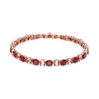 Luxenter-Armband mit Rubin-Zirkonia aus 18 K Gelbgold - Miwyn