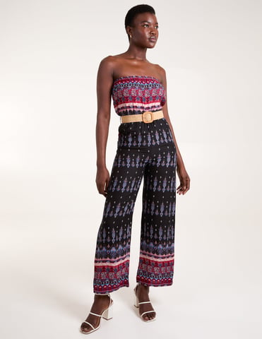 Belted Bandeau Jumpsuit