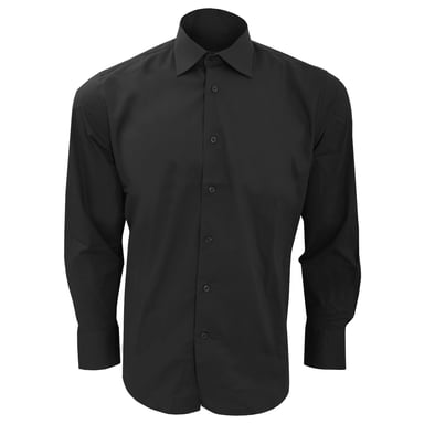 SOLS Herren Brighton Langarm-Arbeitshemd (Schwarz)