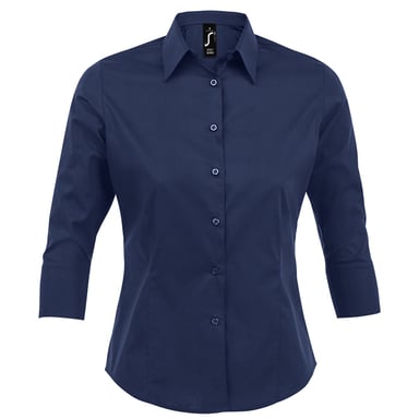 SOLS Womens/Ladies Effect 3/4 Sleeve Fitted Work Shirt (Dunkelblau)