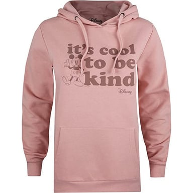 Disney Damen/Herren Its Cool To Be Kind Mickey Mouse Hoodie (Dusky Pink)