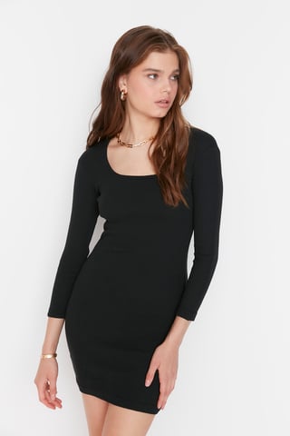 Trendyol Femmes Collier de piscine Corps conique Midi Robe