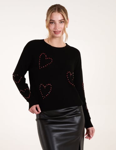 Rhinestone Heart Jumper