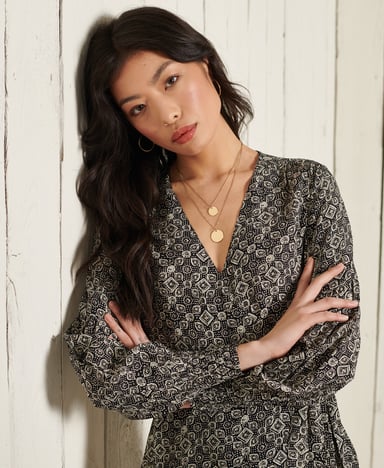 SUPERDRY Robe portefeuille bohème