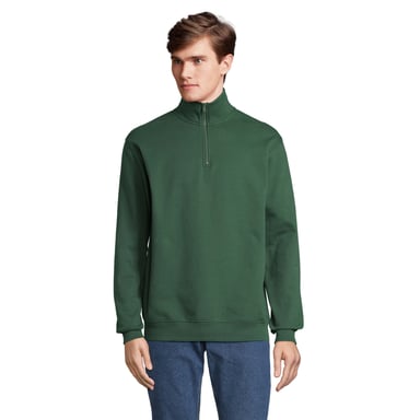 SOLS - "Conrad" Sweatshirt mit kurzem Reißverschluss für Herren/Damen Unisex (Flaschengrün)