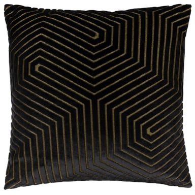 Paoletti Evoke Geometric Cut Velvet Cushion Cover