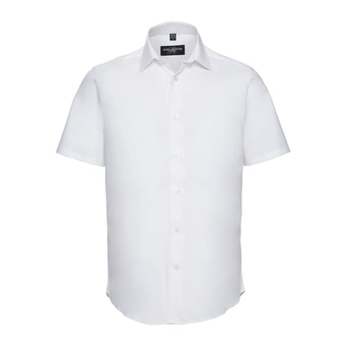 Russell Collection - Hemd für Herren kurzärmlig (Weiß)