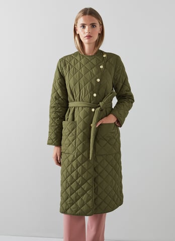 LK Bennett Litten Coats, Dark Green