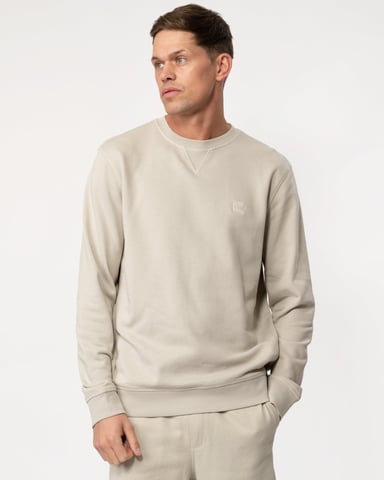 BOSS Orange Westart Herren Rundhals Sweatshirt mit Logopatch