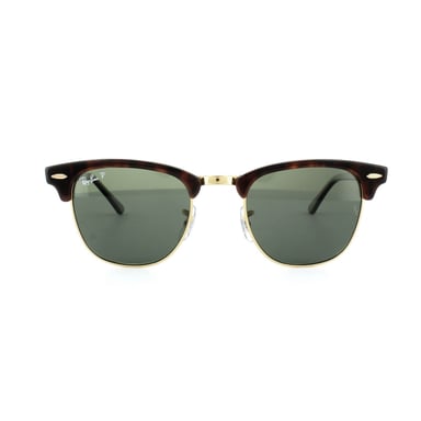 Ray-Ban Sonnenbrille Clubmaster 3016 990/58 Rot Havanna Grün Polarisiert Groß