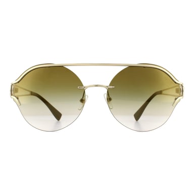 Versace Sonnenbrille VE2184 12526U Blassgold Farbverlauf Braun Spiegel Gold