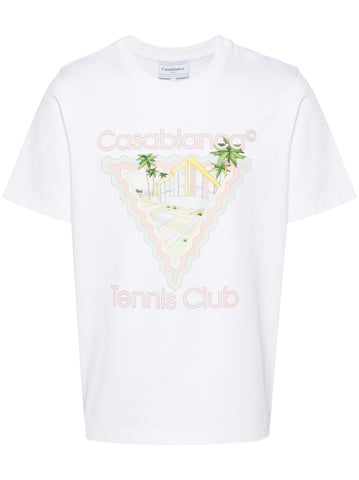 Casablanca Maison De Reve Logo bedrucktes T-Shirt in Weiß