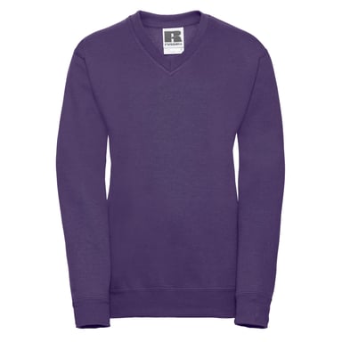 Russell Collection - Sweatshirt V-Ausschnitt für Kinder (Violett)
