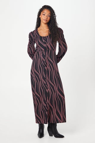 Tall Pink Spot Scoop Neck Shirt Dress