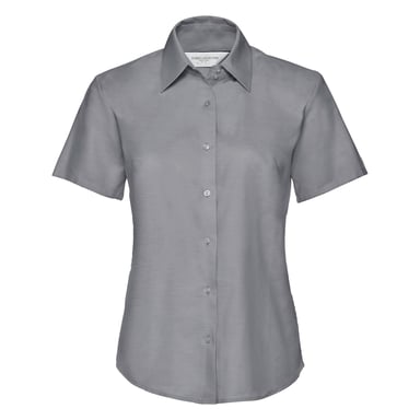 Russell Collection Damen/Damen Kurzarm-Oxfordhemd (Silbergrau)