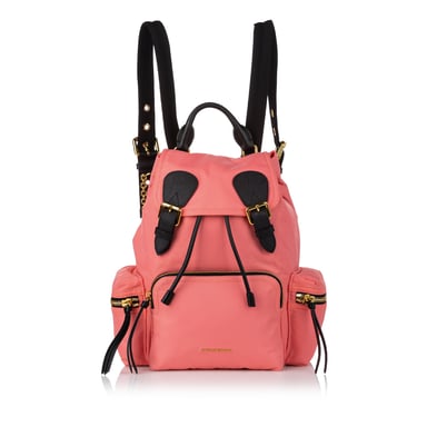 Vintage Burberry Runway Leather Backpack Pink