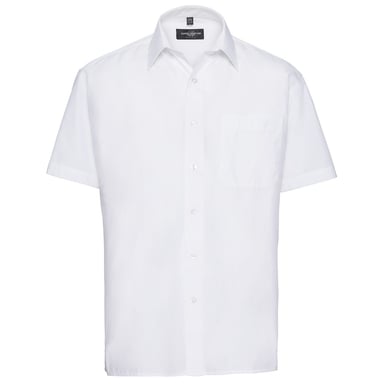 Russell Collection - Hemd Pflegeleicht für Herren kurzärmlig (Weiß)