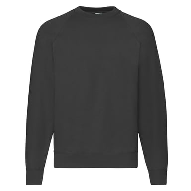 Fruit of the Loom - "Classic" Sweatshirt für Herren Raglanärmel (Schwarz)