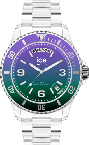 Ice Watch Ice Clear Sunset - Purple Green Transparent Unisex Armbanduhr 021433 - M