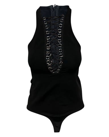 Givenchy Schnür-Bodysuit aus schwarzer Viskose