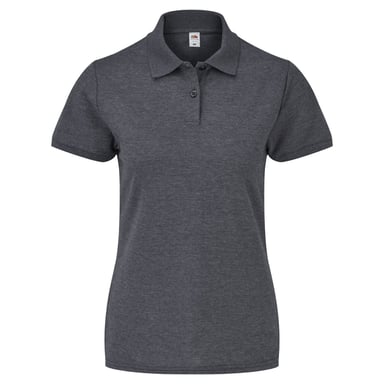 Fruit Of The Loom Womens Lady-Fit 65/35 Kurzarm-Poloshirt (Dark Heather)