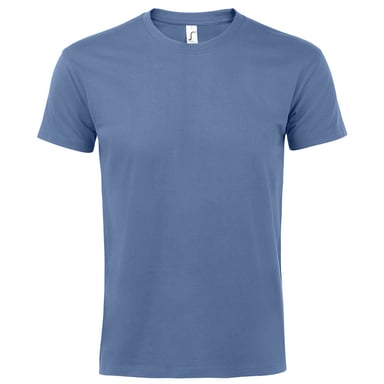 SOLS Herren Imperial Heavyweight Kurzarm T-Shirt (Blau)