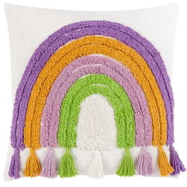 Heya Home Regenbogenquasten Gepolsterter Kissenbezug