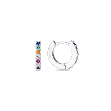 Luxenter Ohrring aus 925er Sterlingsilber mit rhodinierten Zirkonias