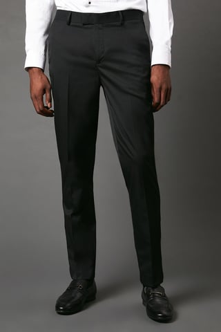 Skinny Fit Black Tuxedo Suit Trouser