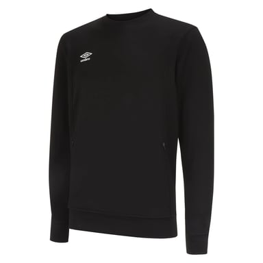 Umbro Herren Pro Stacked Logo Fleecepullover (Schwarz/Weiß)