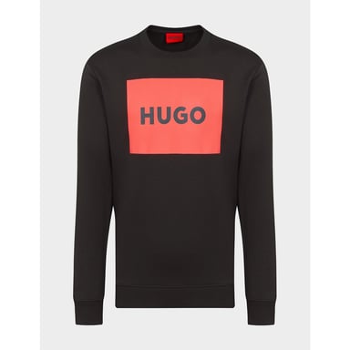 Sweat Coton Logo Hugo Boss Pour Homme en Noir