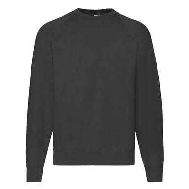 Fruit Of The Loom Herren Raglan-Ärmel Belcoro® Sweatshirt (Schwarz)