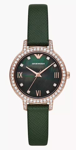 Emporio Armani Cleo Grün Damen Armbanduhr AR11577