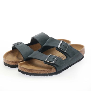 Sandales Arizona Oiled Birkenstock Pour Homme en Noir