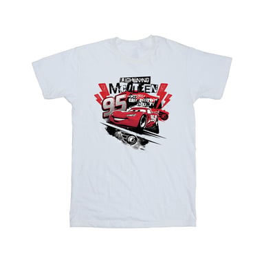 Disney Cars Lightning McQueen Collage T-Shirt für Herren (weiß)