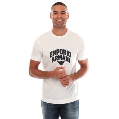 T-shirt logo brode Armani Pour Homme en Blanc
