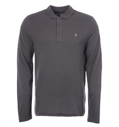 Polo Union Organic Blend manches longues Farah Pour Homme en Gris