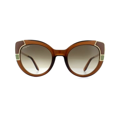 Salvatore Ferragamo Sonnenbrille SF890S 210 Kristallbraun Grau Gradient