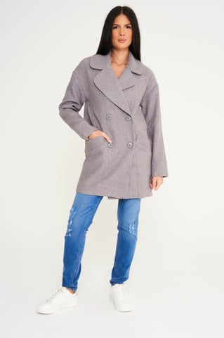 Wool Reefer Elle Jacke Für Damen In Grau